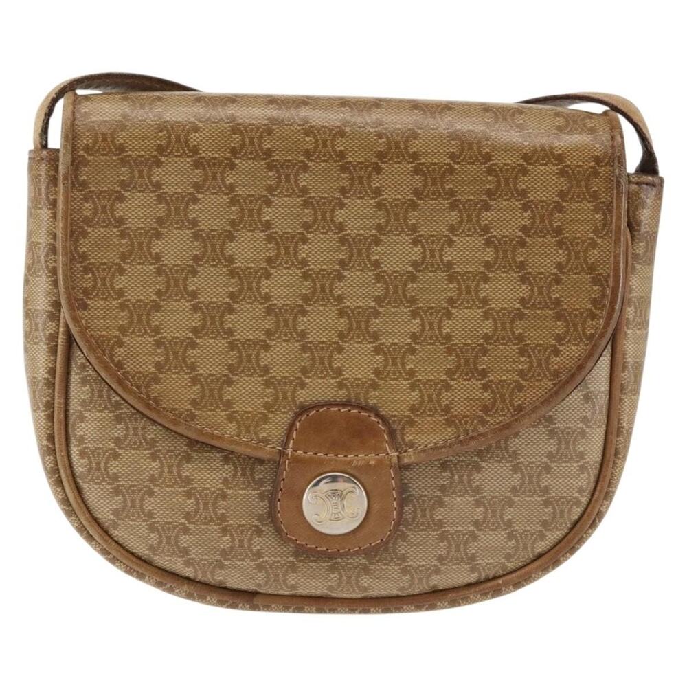 Celine Macadam Shoulder Bag Beige